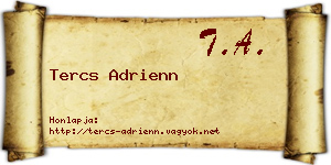 Tercs Adrienn névjegykártya